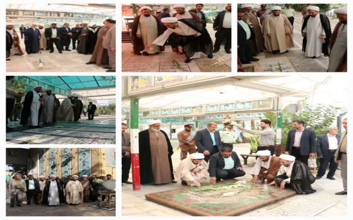رئیس کل دادگستری و مسئولین قضایی استان با شهدا تجدید بیعت کردند رئیس کل دادگستری و مسئولین قضایی استان با شهدا تجدید بیعت کردند